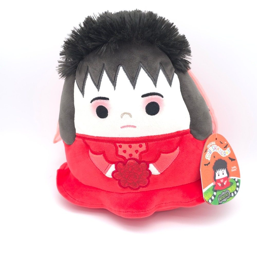 Lydia Deetz Plush 8" Red Wedding Dress Beetlejuice Horror NWT 2024 Stuffed Gift
